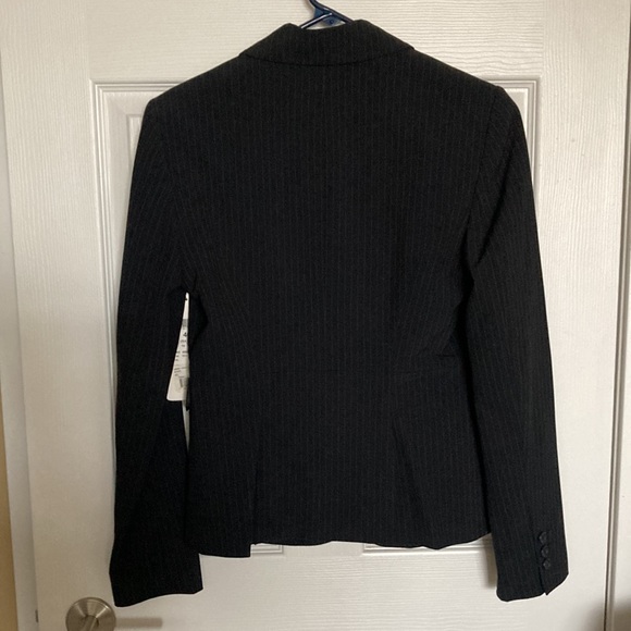 Luisa Cerano Dress Jacket, Blazer,Black, Striped, Two Button, Size 10, NWT, Wool - Picture 8 of 10
